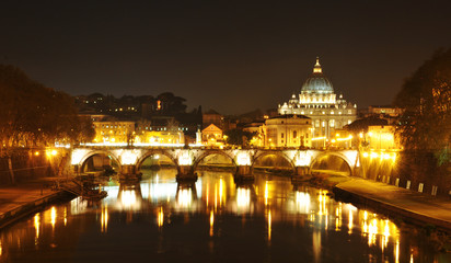 Obraz na płótnie Canvas Rome panorama at night