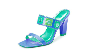 Female shoes on white background