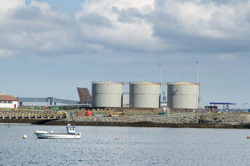 Storage tanks.