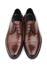 Male fashion with shoes on white