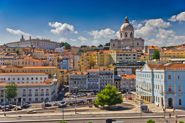 Beautiful view of Lisbon old city, Portugal - obrazy, fototapety, plakaty