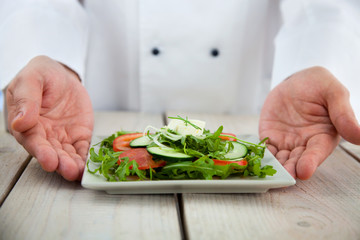 Male chef in restaurant