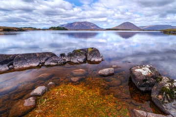 Connemara mountains and lake scenery, Ireland