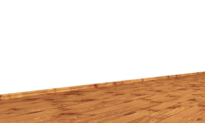 Wand mit Holzboden diagonal - Eiche mit Astlöchern