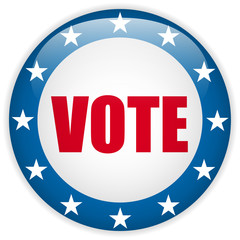 United States Election Vote Button.