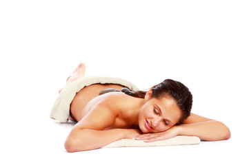 Obraz premium Massage with hot stone