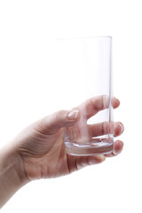 Hand with empty glass
