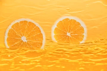 Foto auf Acrylglas Obstscheiben Frischer Orangensaft