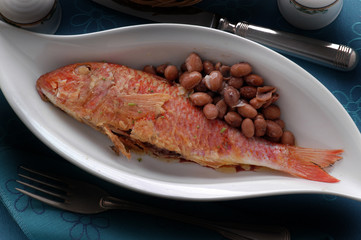 Triglie e fagioli Mullet and beans