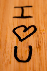I Love U on Dry Erase Board