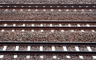 Three railway tracks