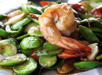 shrimp fried with shrimp paste