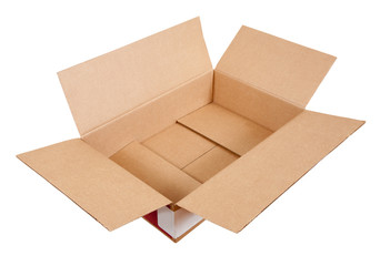 cardboard box. Isolated over white