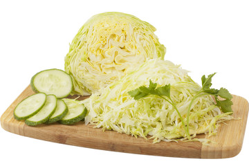 Early cabbage with cucumber salad