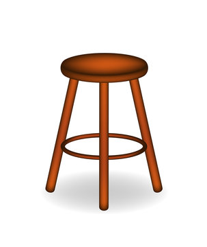 Retro wooden stool