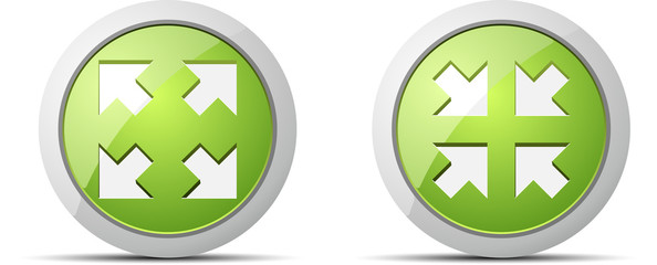 Obraz premium Full Screen and Restore All buttons