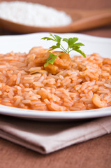 Shrimp risotto.