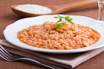 Shrimp risotto.