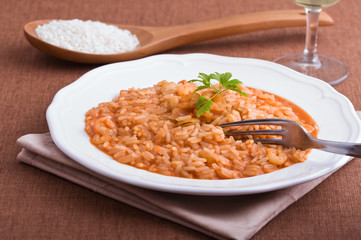 Shrimp risotto.