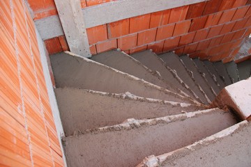 hausbau betonierte treppe I