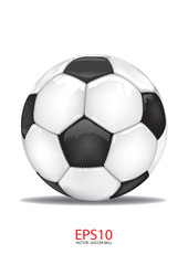 vector football soccer ball isolated on white