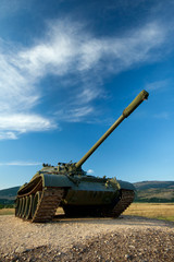 exhibited a tank T-55