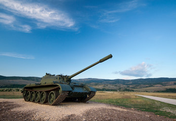 exhibited a tank T-55