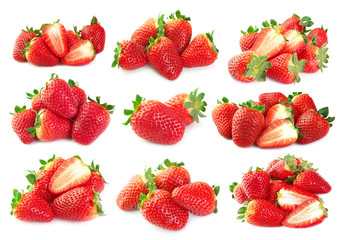 Fototapeta na wymiar Collection of sweet strawberry