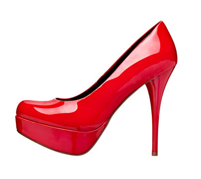 red high heel shoes