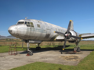 Oldtimer aircraft on airport