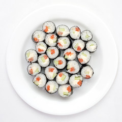 Sushi on a plate