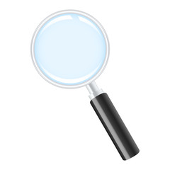 Magnifying glass icon. Vector illustration