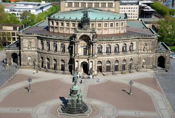 Semperoper von Schloss aus