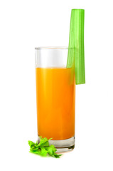 Orange juice and celery