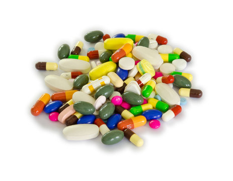 Pile of Pills (Isolated)