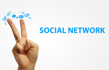 Couple of happy fingers smileys