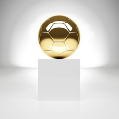 Goldener Fu&szlig;ball auf Siegerpodest