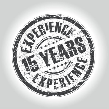 15 Years Experience Stamp