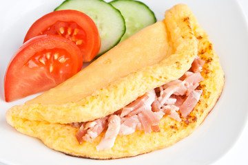 omelette with ham