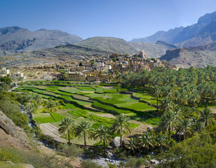 The village Bilad Sayt, sultanate Oman - obrazy, fototapety, plakaty