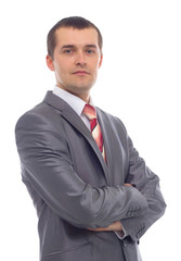 Portrait of a business man isolated on white background