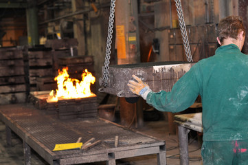 Industriearbeiter Giesserei // foundry industry employees