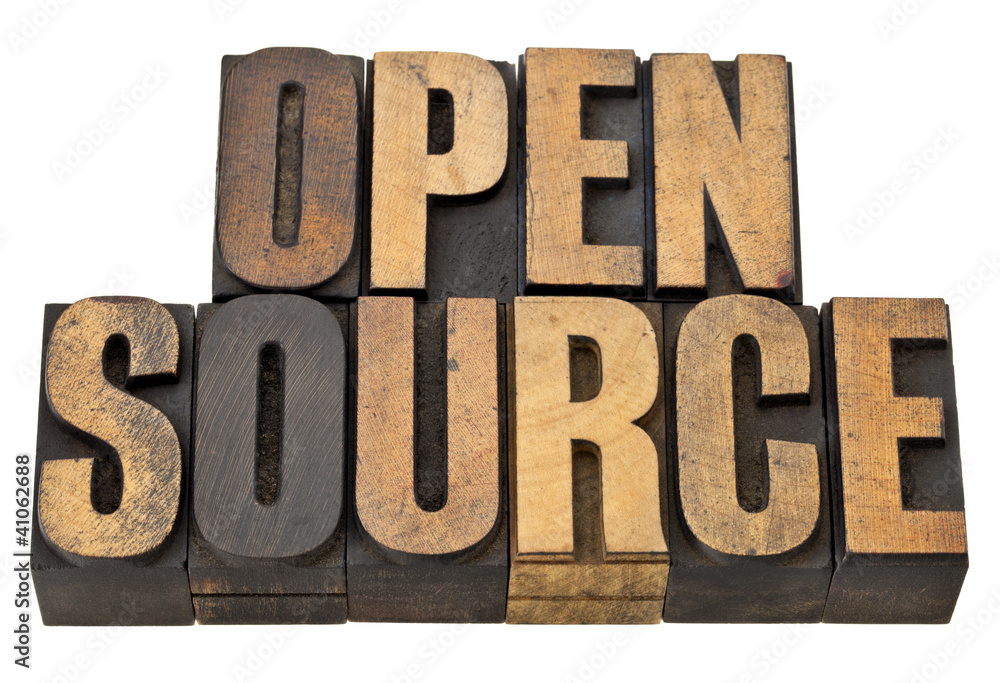 Wall mural open source - software concept