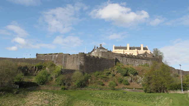 Timelapse of clouds over Stirling Castle Scotland