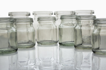 glasses bottle on white background