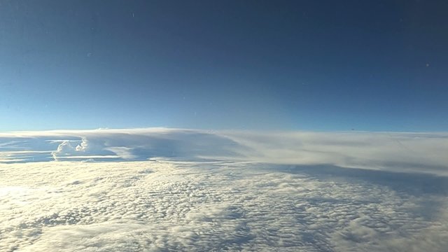 Sea of ​​clouds from Airplane,Okinawa,Japan