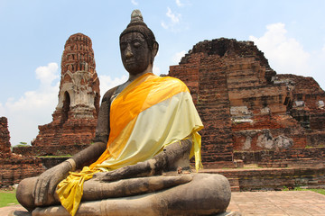 The ancient Buddha image in Thailand.