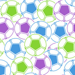 Football balls seamless texture