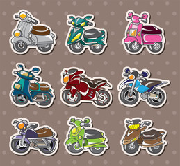 cartoon motorcycle stickers