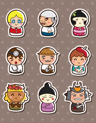 Fototapeta premium people job stickers